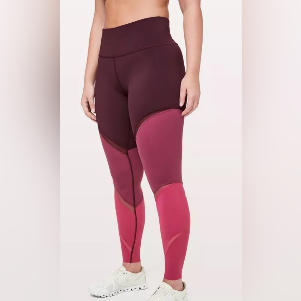 Lululemon color me ombré colorblock 28”leggings size 4